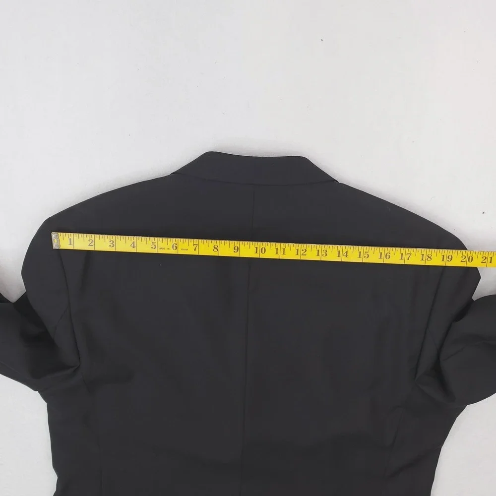 F.R. Tripler Blazer Mens 42R Black Lana Lux Super 120s Merino Wool Suit Jacket